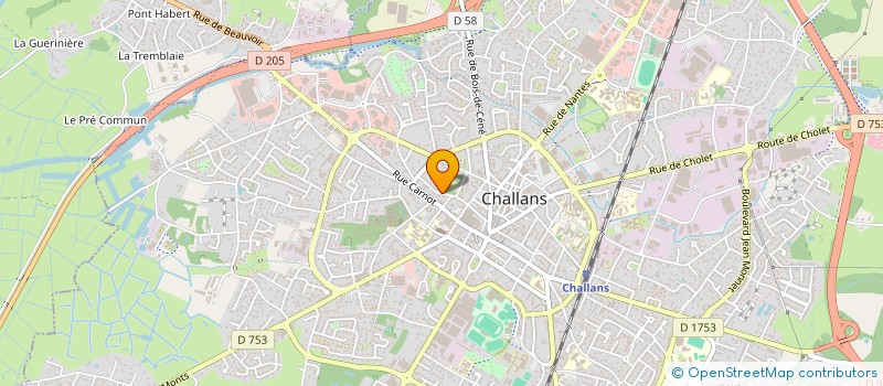 localisation de l'entreprise G R IMMOBILIER à CHALLANS