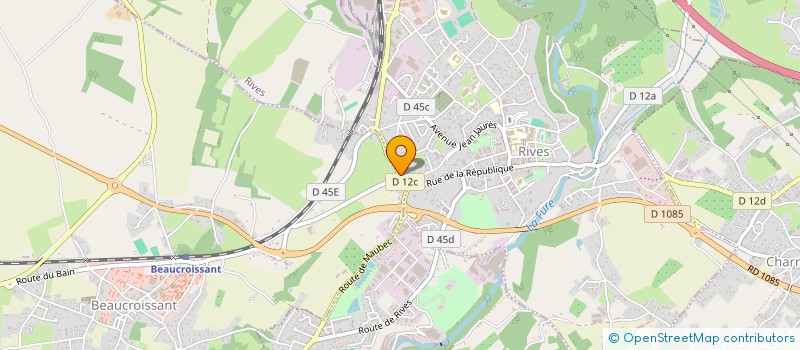 localisation de l'entreprise G.RIVAL  RIVES