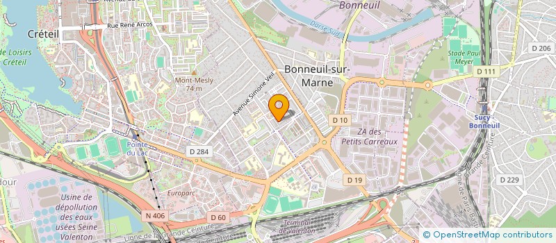 localisation de l'entreprise G.S.B. à BONNEUIL-SUR-MARNE