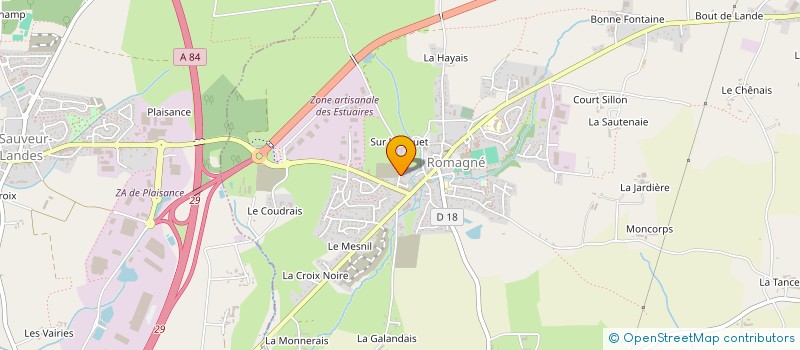 localisation de l'entreprise G.S.C.  ROMAGNE