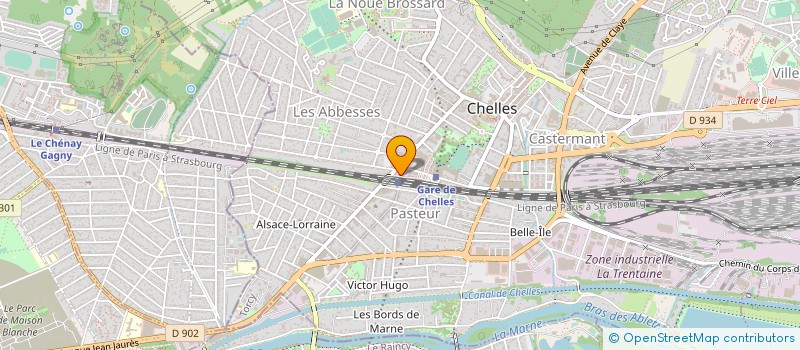 localisation de l'entreprise G.S.I à CHELLES