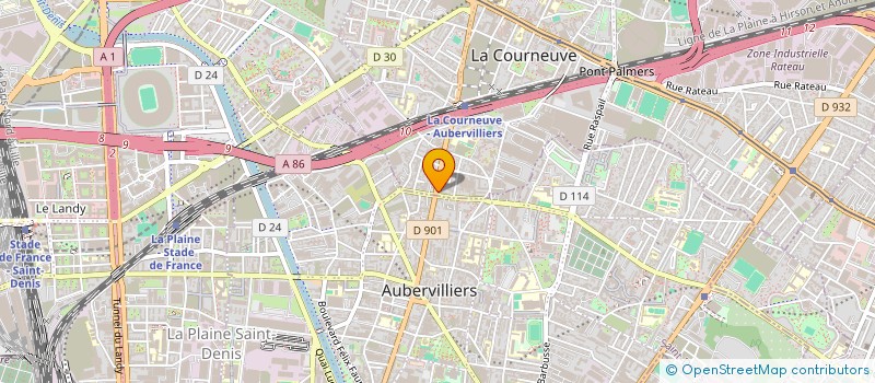 localisation de l'entreprise G.S.L à LA COURNEUVE