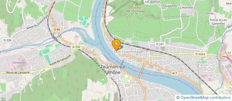 localisation de l'entreprise G.S.P. TAIN.  TAIN-L'HERMITAGE