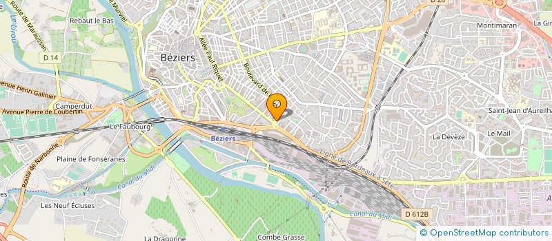 localisation de l'entreprise G SAM à BEZIERS
