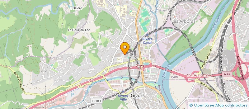 localisation de l'entreprise G SERVICES EXPO à GIVORS