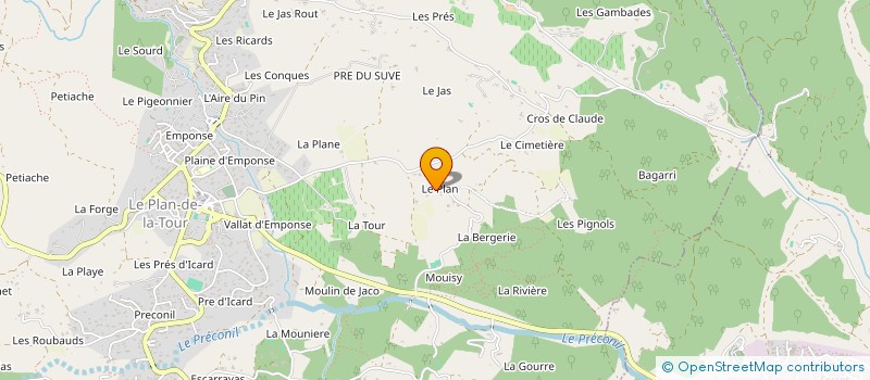 localisation de l'entreprise G & T  LE PLAN-DE-LA-TOUR