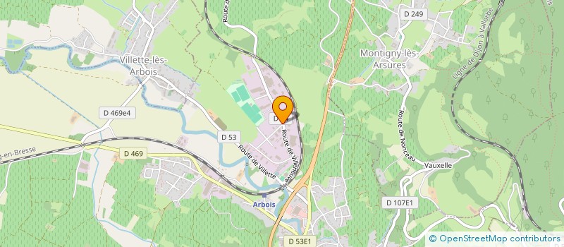 localisation de l'entreprise G.T.AUTOMOBILE  ARBOIS