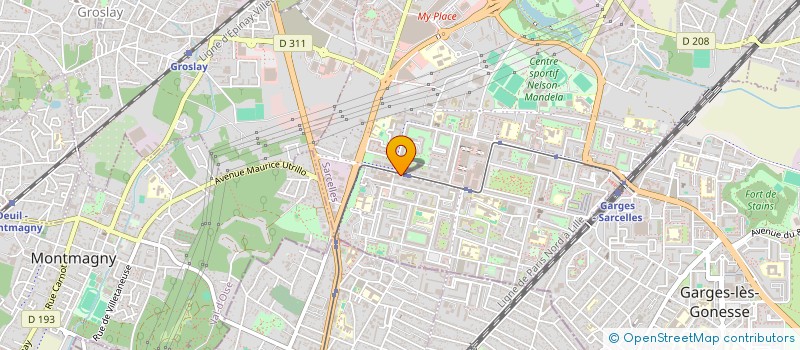localisation de l'entreprise G.T.AUTOS  SARCELLES
