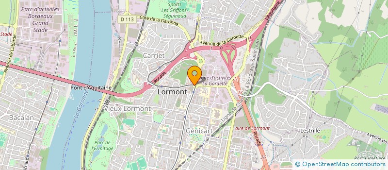 localisation de l'entreprise G.T.B. à LORMONT