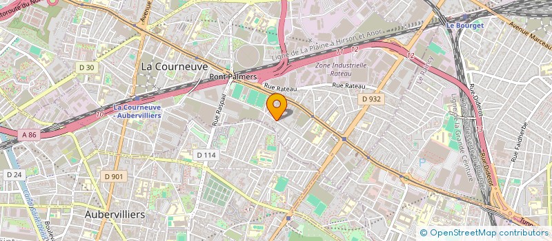 localisation de l'entreprise G.T.B à LA COURNEUVE