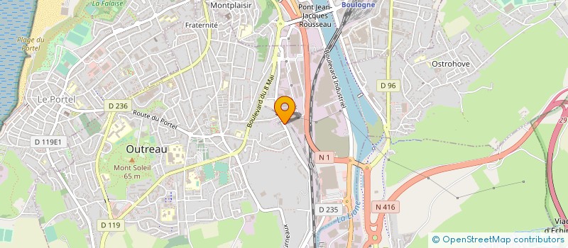 localisation de l'entreprise G T C  OUTREAU