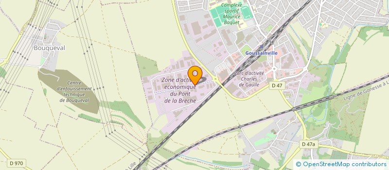 localisation de l'entreprise G.T.D.T.  GOUSSAINVILLE