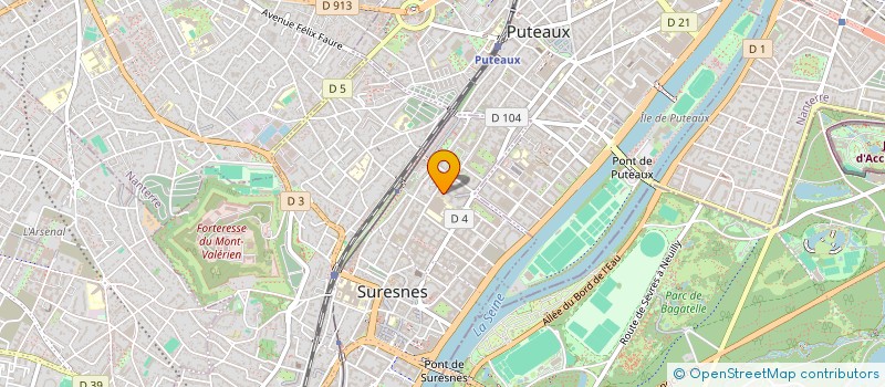 localisation de l'entreprise G.T.E à SURESNES