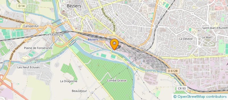 localisation de l'entreprise G.T.E.C. à BEZIERS