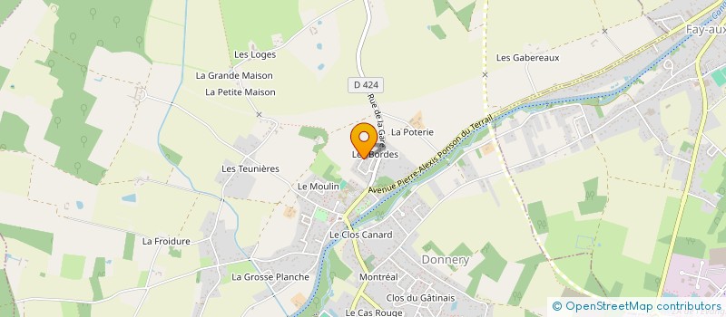 localisation de l'entreprise G.T.E TRANS à DONNERY