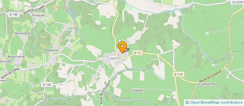 localisation de l'entreprise G.T.G.  CAPIAN