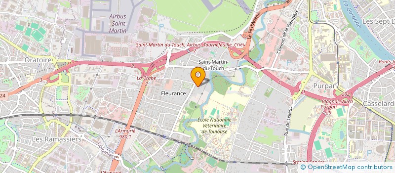 localisation de l'entreprise G.T.L. à TOULOUSE