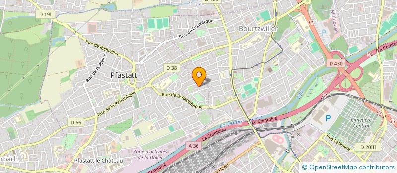 localisation de l'entreprise G.T.L. TRANSPORTS  PFASTATT