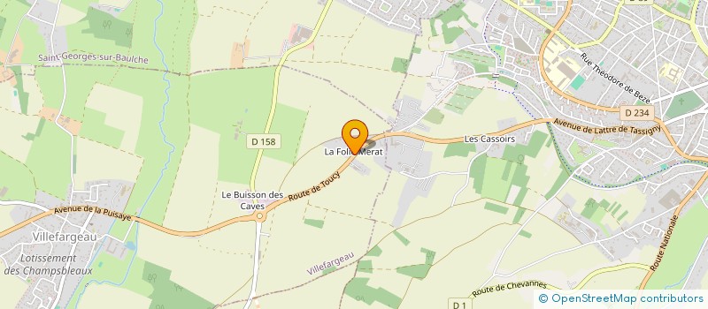 localisation de l'entreprise G.T.S.  VILLEFARGEAU