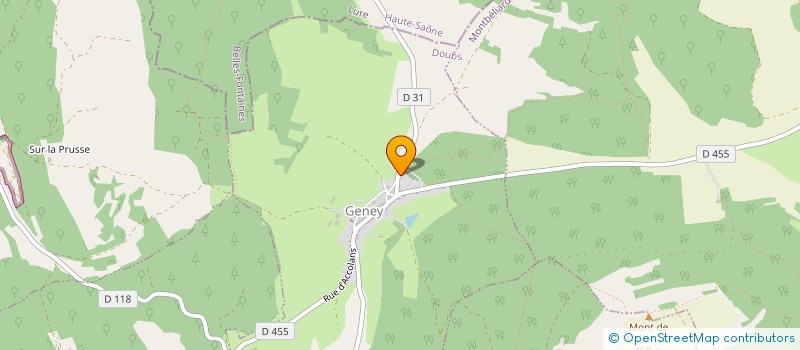 localisation de l'entreprise G.T.S.  GENEY