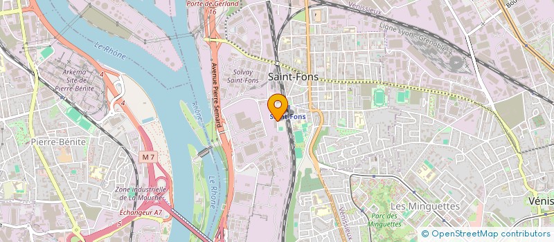 localisation de l'entreprise G.T.V.O.  SAINT-FONS