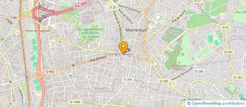 localisation de l'entreprise G V & CO à MONTREUIL
