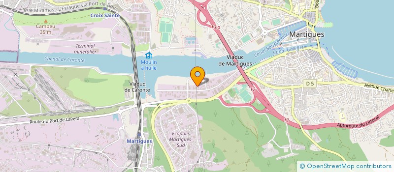 localisation de l'entreprise G.V.F. à MARTIGUES
