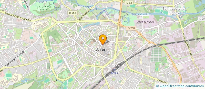 localisation de l'entreprise G.V FINANCE à ARRAS