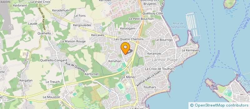 localisation de l'entreprise G.V. IMMOBILIER  LARMOR-PLAGE