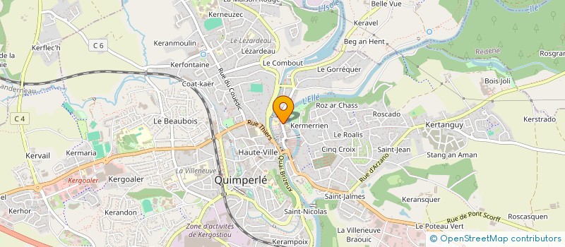 localisation de l'entreprise G.V.P  QUIMPERLE