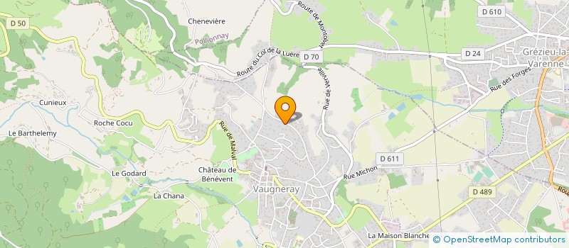 localisation de l'entreprise G. VIRICEL EXPERTISES  VAUGNERAY