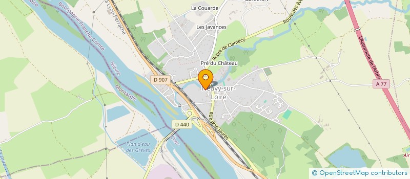 localisation de l'entreprise G.W. à NEUVY-SUR-LOIRE