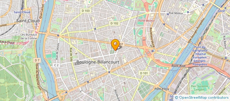 localisation de l'entreprise G.W.W. à BOULOGNE-BILLANCOURT