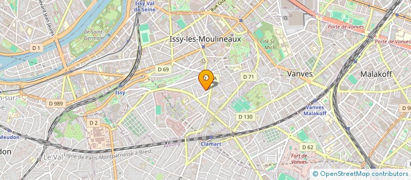 localisation de l'entreprise G.Y.M.V à ISSY-LES-MOULINEAUX