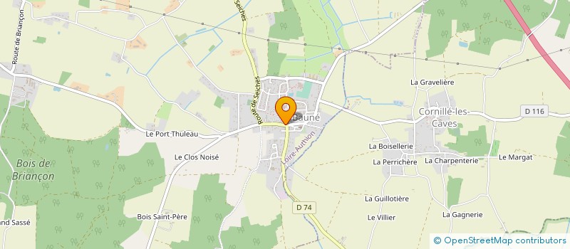 localisation de l'entreprise G.Y.R.S.  LOIRE-AUTHION