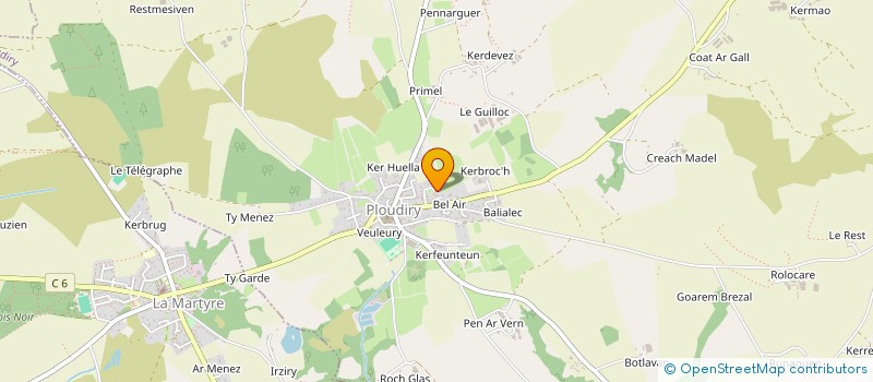 localisation de l'entreprise G2 PEINTURE  PLOUDIRY