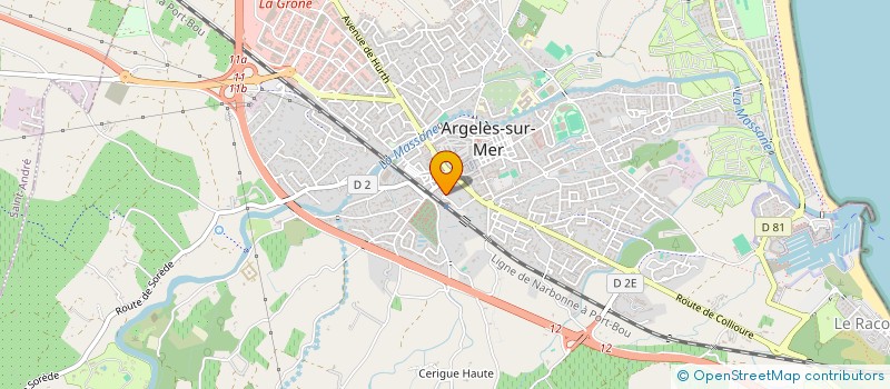 localisation de l'entreprise G2A à ARGELES-SUR-MER