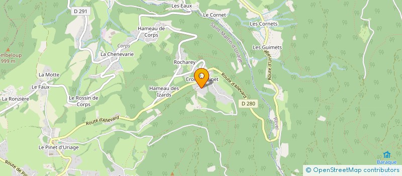 localisation de l'entreprise G2A  SAINT-MARTIN-D'URIAGE