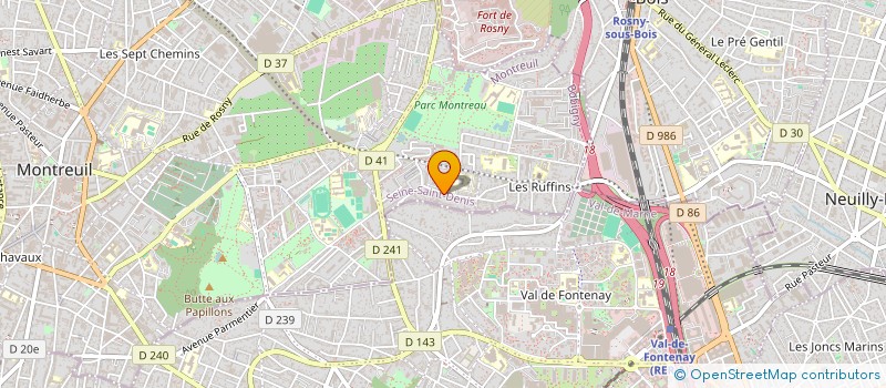 localisation de l'entreprise G2B à MONTREUIL