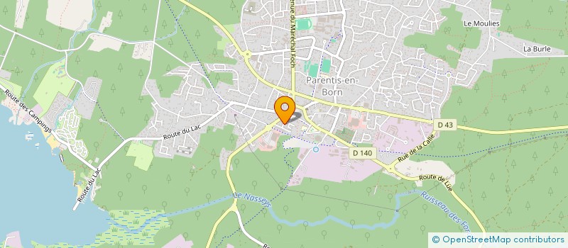 localisation de l'entreprise G2D1  PARENTIS-EN-BORN