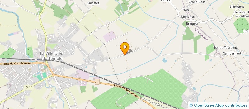 localisation de l'entreprise G2G  LA VILLE-DIEU-DU-TEMPLE