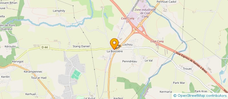 localisation de l'entreprise G2I  CONCARNEAU