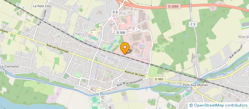 localisation de l'entreprise G2J  CHECY