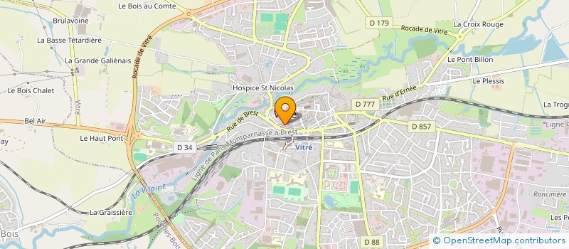 localisation de l'entreprise G2M  VITRE