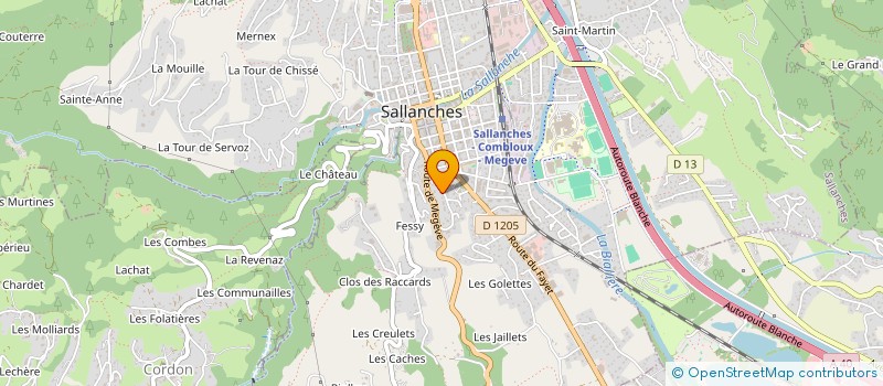 localisation de l'entreprise G2V IMMO à SALLANCHES