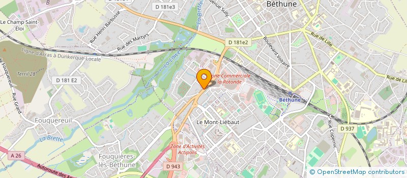 localisation de l'entreprise G3  BETHUNE