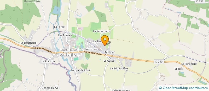 localisation de l'entreprise G4M à SAINT-DENIS-SUR-SARTHON