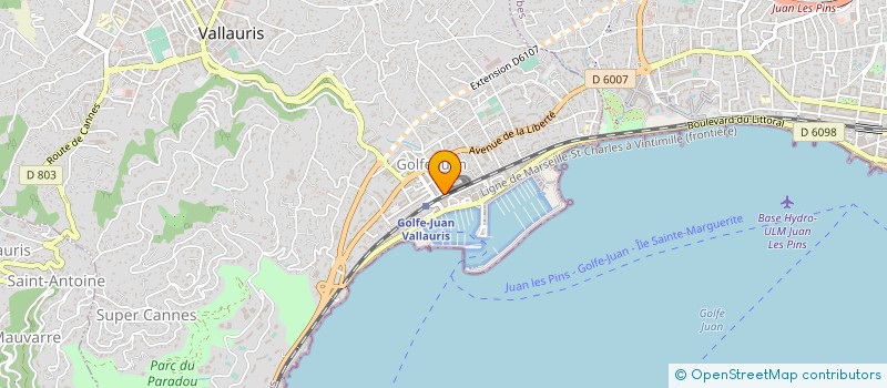 localisation de l'entreprise G6E  VALLAURIS