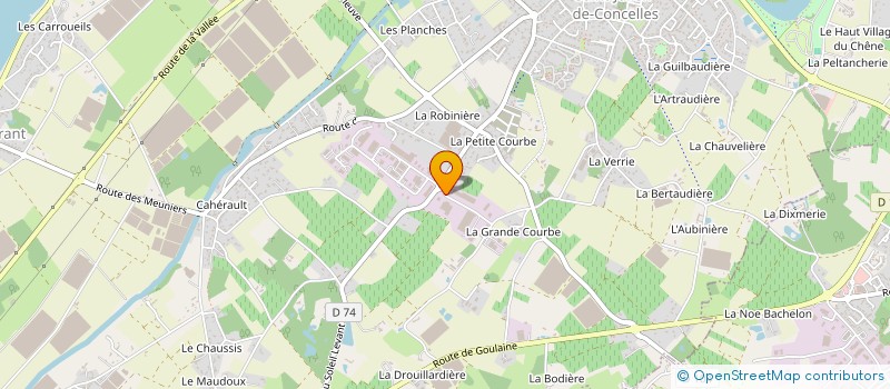 localisation de l'entreprise GA AUTOMOBILES à SAINT-JULIEN-DE-CONCELLES