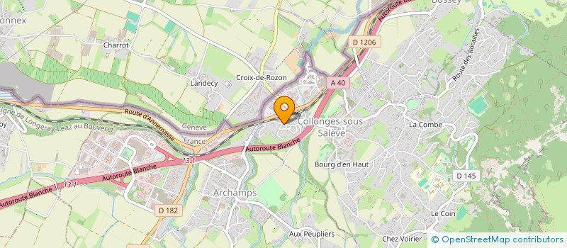 localisation de l'entreprise GA HOLDING  COLLONGES-SOUS-SALEVE